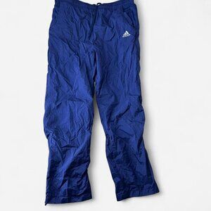 Vintage Adidas Track Pants Mens Medium Nylon Windbreaker Drawstring Ankle Zip